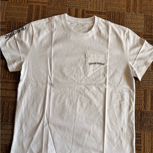 Chrome hearts men’s T-shirt white pocket tee size medium - Picture 1 of 9